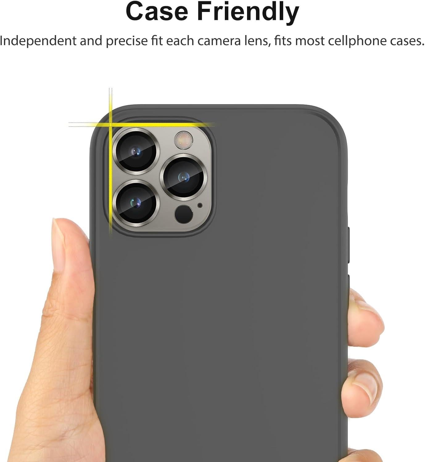 SPARIN iPhone 15 Pro Kameraschutz 4 Stück 9H Härte Panzerglas