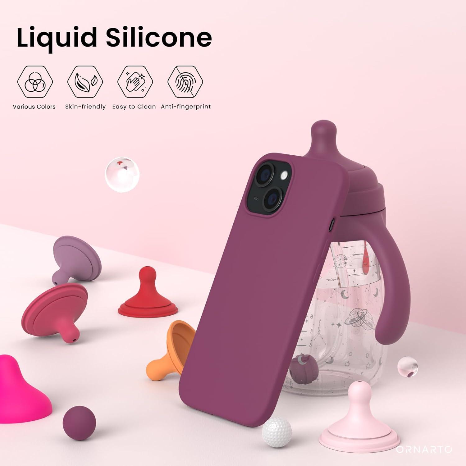 iPhone 15 Hülle Silikon Ultra dünn flüssiges Silikon Kratzfeste