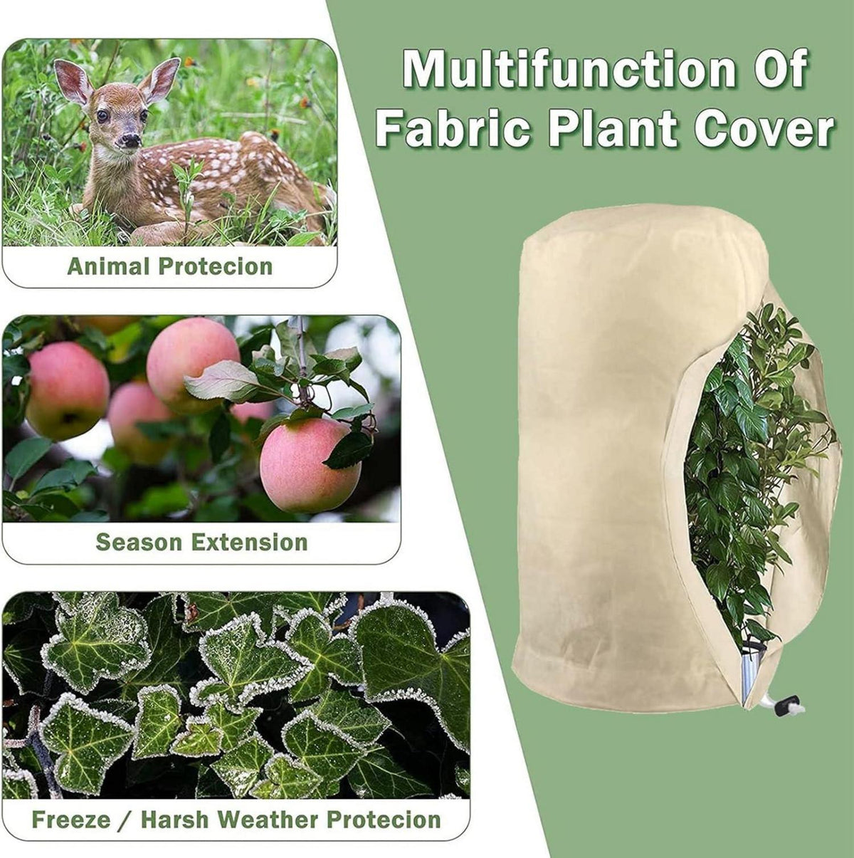 FYBlossom Winterschutz Pflanzen Frostschutzhaube 200x240cm Gelb
