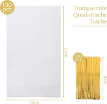 100 Stück Transparente Cellophantüten 15 x 25cm für