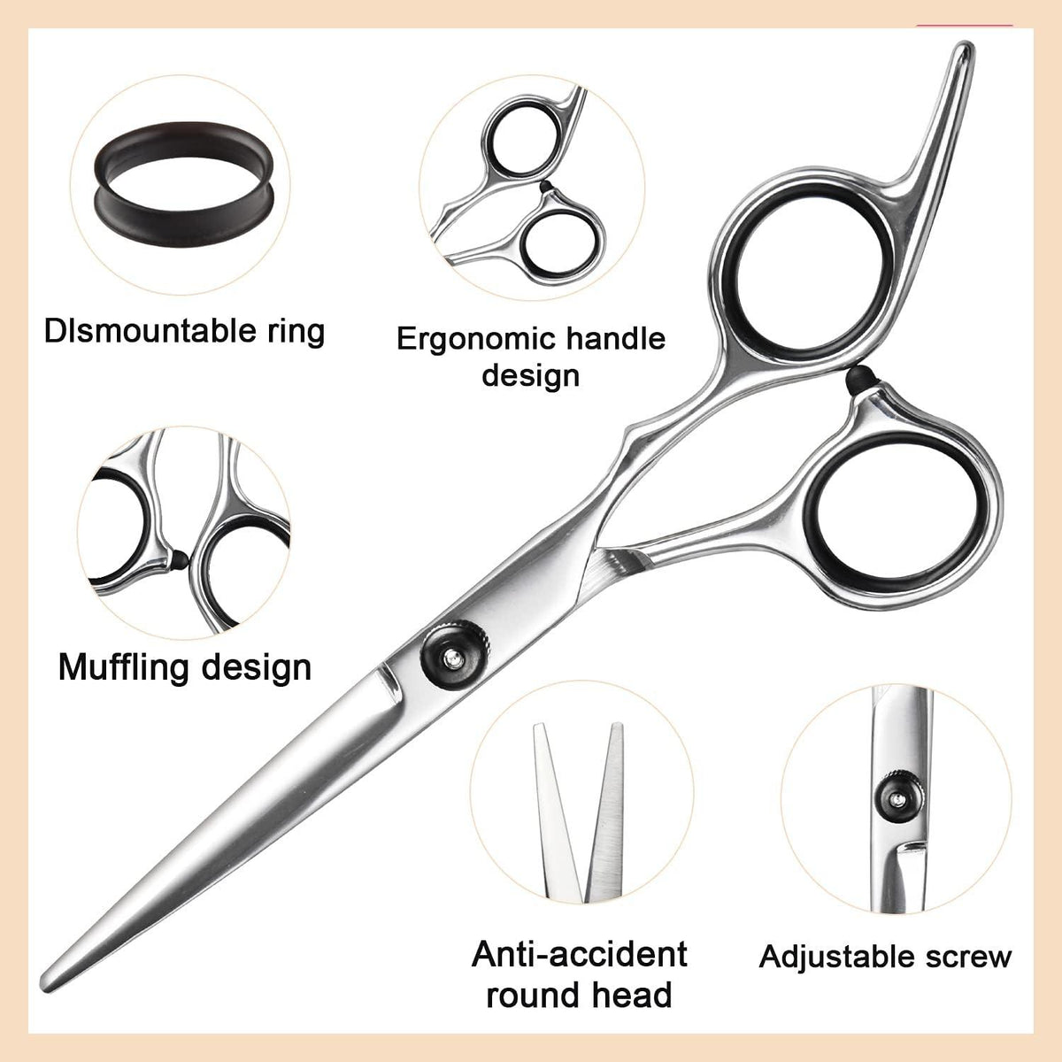 Professionelle Haarschere Effilierschere Set Friseur