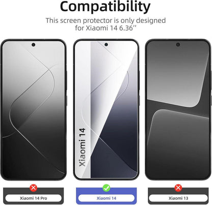 Panzer Schutz Glas Xiaomi 14 Displayschutzfolie 3 Stück