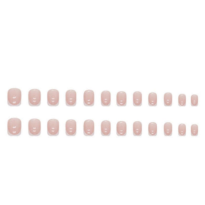 24 Stück Glossy Eckig Nägel Weiß Künstliche Nägel Für Frauen
