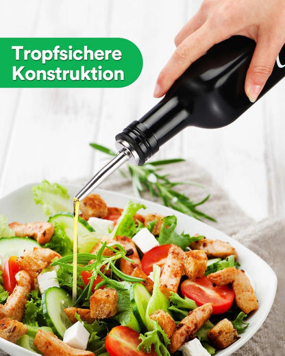 Öl und Essig Spender Flasche 500ML Glas-Set mit Caddy Halter