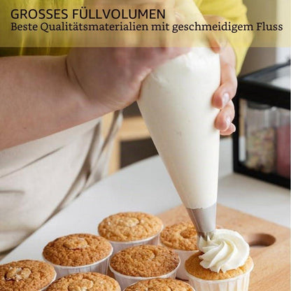 100 Spritzbeutel Einweg – Anti-Burst & 6 Krawatten