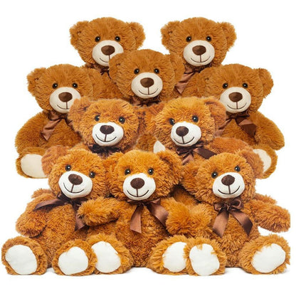 13,5 Zoll Teddybär Plüschtier – Braun, 10er Pack
