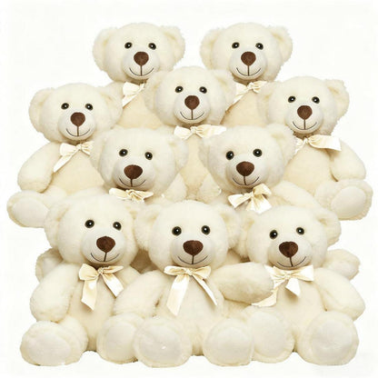 13,5 Zoll Teddybär Plüschtier - 10er Set Weiß