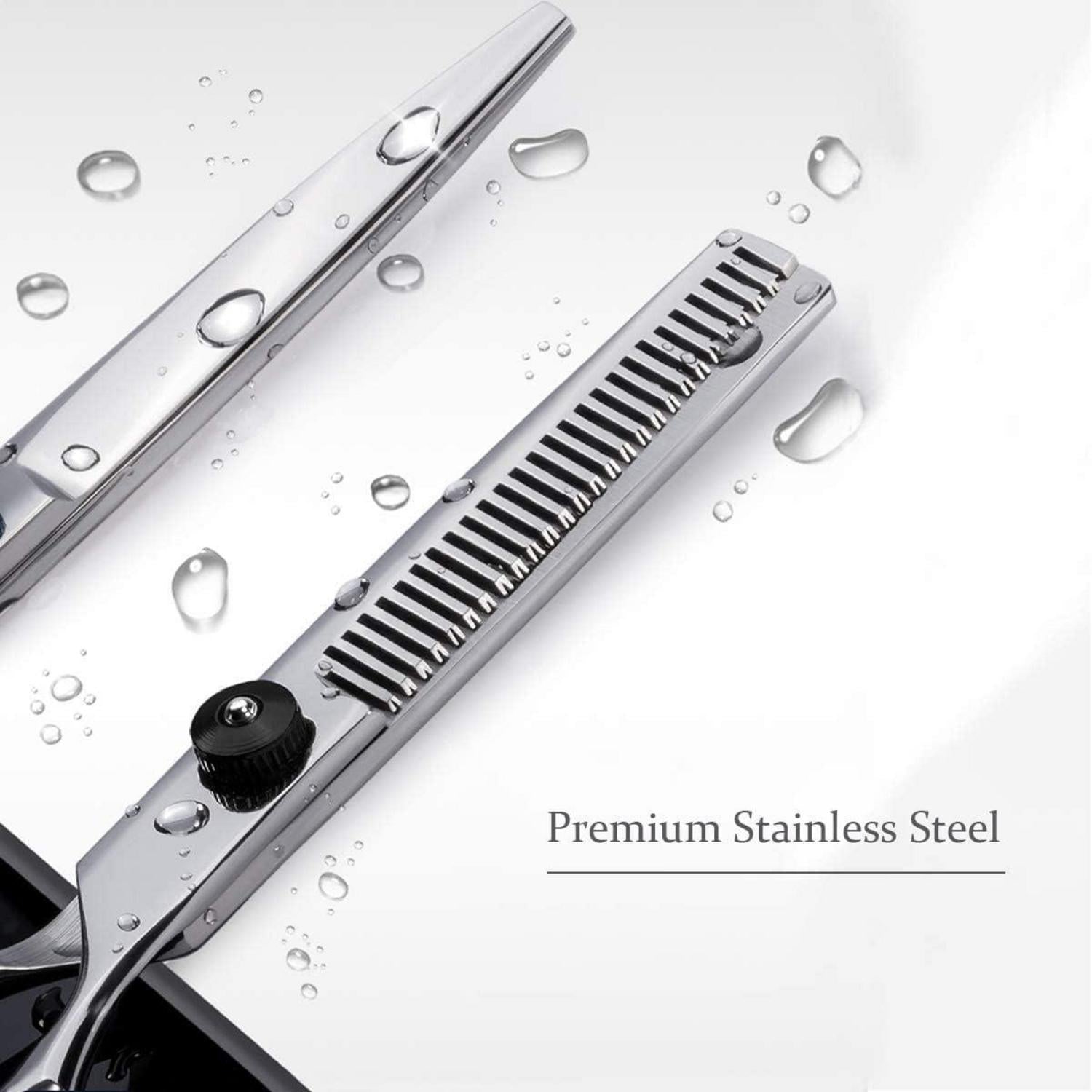 Professionelles Haarschneide-Set für Männer, Frauen, Hunde - Haar- & Effilierschere Set Blau