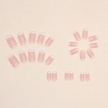 24er Set French Press on Nails Rosa Square Acryl Full Cover