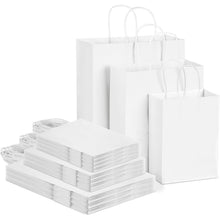 45 Papiertüten mit Henkel, Gemischte Größen, Weiß