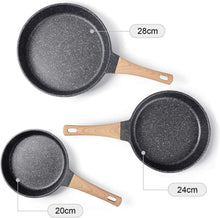 Antihaft Bratpfannen Set Induktion 20cm 24cm 28cm Granit