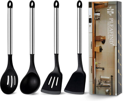 Silikon-Küchenutensilien-Set Schaumlöffel Spatel 4-teilig