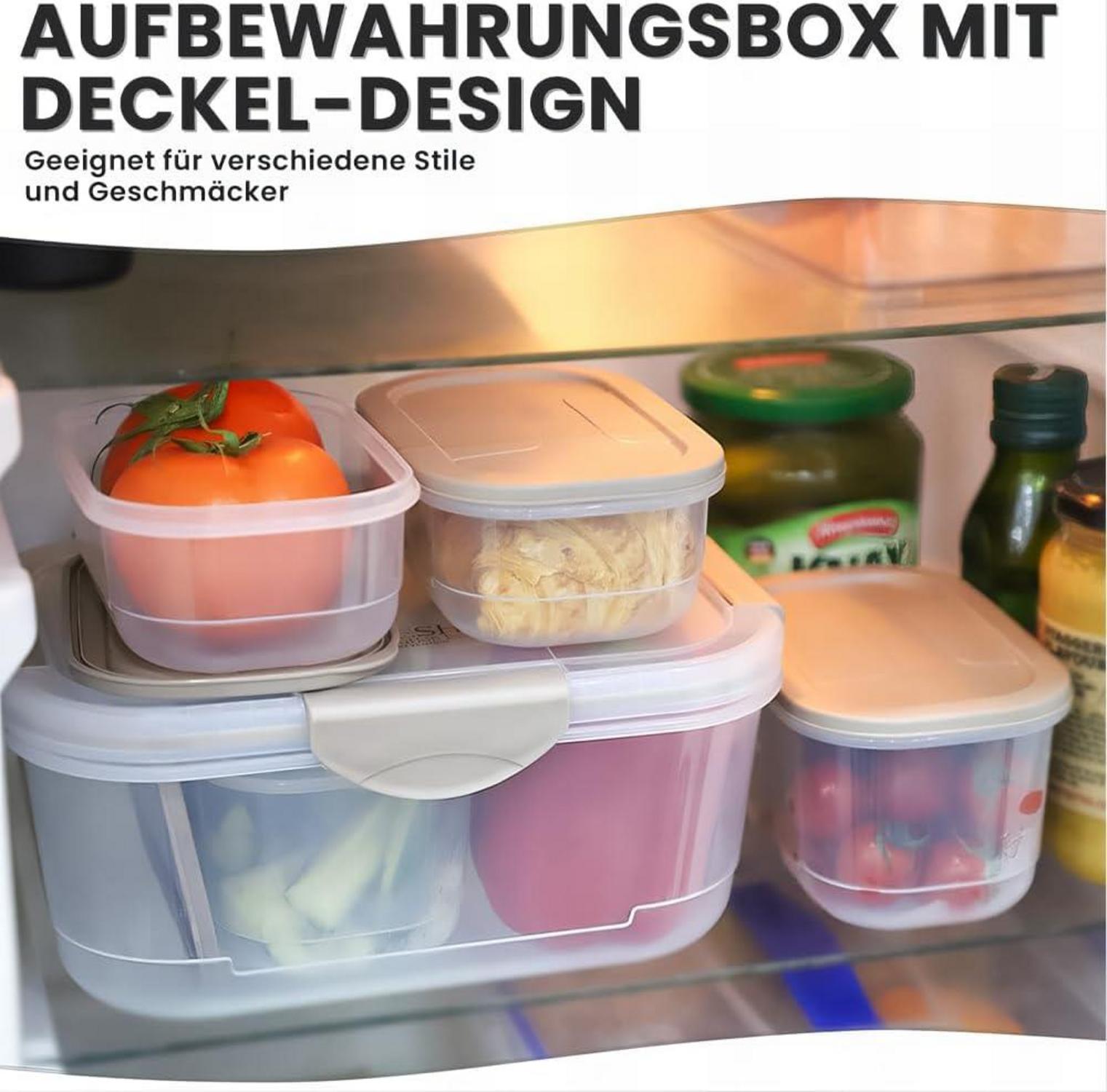 Vorratsdose mit Deckel 2400ML Frischhaltedose stapelbar 5PCS Multifunktionsbox
