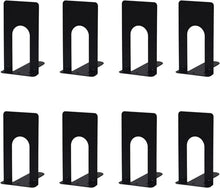 Buchstütze Metall Schwarz, 4er Set rutschfeste Bookends