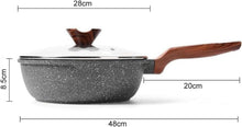 RIOVARM 28cm Tiefe Pfanne mit Deckel, Granit