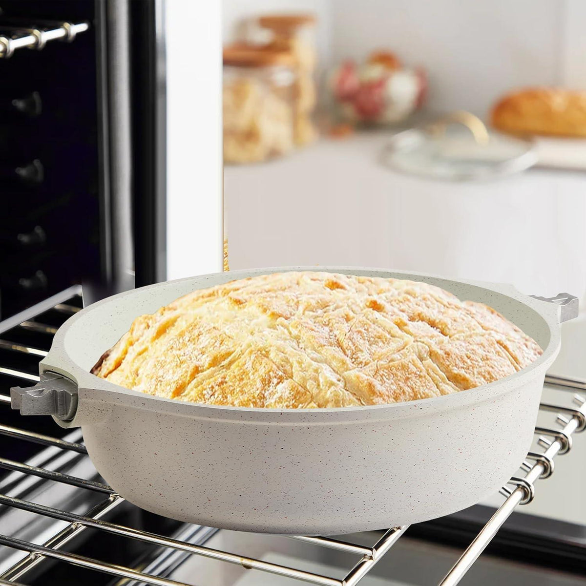 Induktion Antihaft Bratpfanne mit Deckel, Keramik