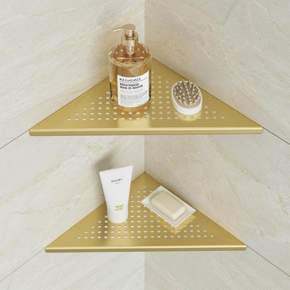 Eckduschregal Edelstahl Gold – 2er Set mit Anleitung