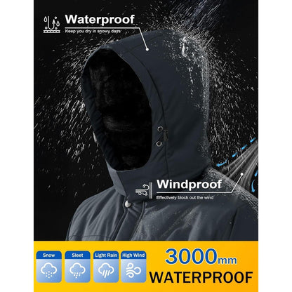 Herren Skijacke Wasserdicht & Warm – Dunkelgrau