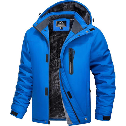 Herren Skijacke wasserdicht warm gefüttert blau XL