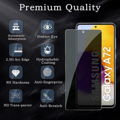 2x Sichtschutz für Samsung Galaxy A72/A71/A73, Anti-Spy Blickschutzfolie 9H