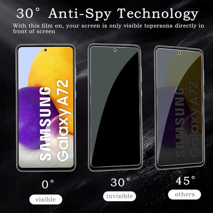 2 Stück Samsung Galaxy A72/A71/A73 Sichtschutzfolie 9H HD Blickschutz