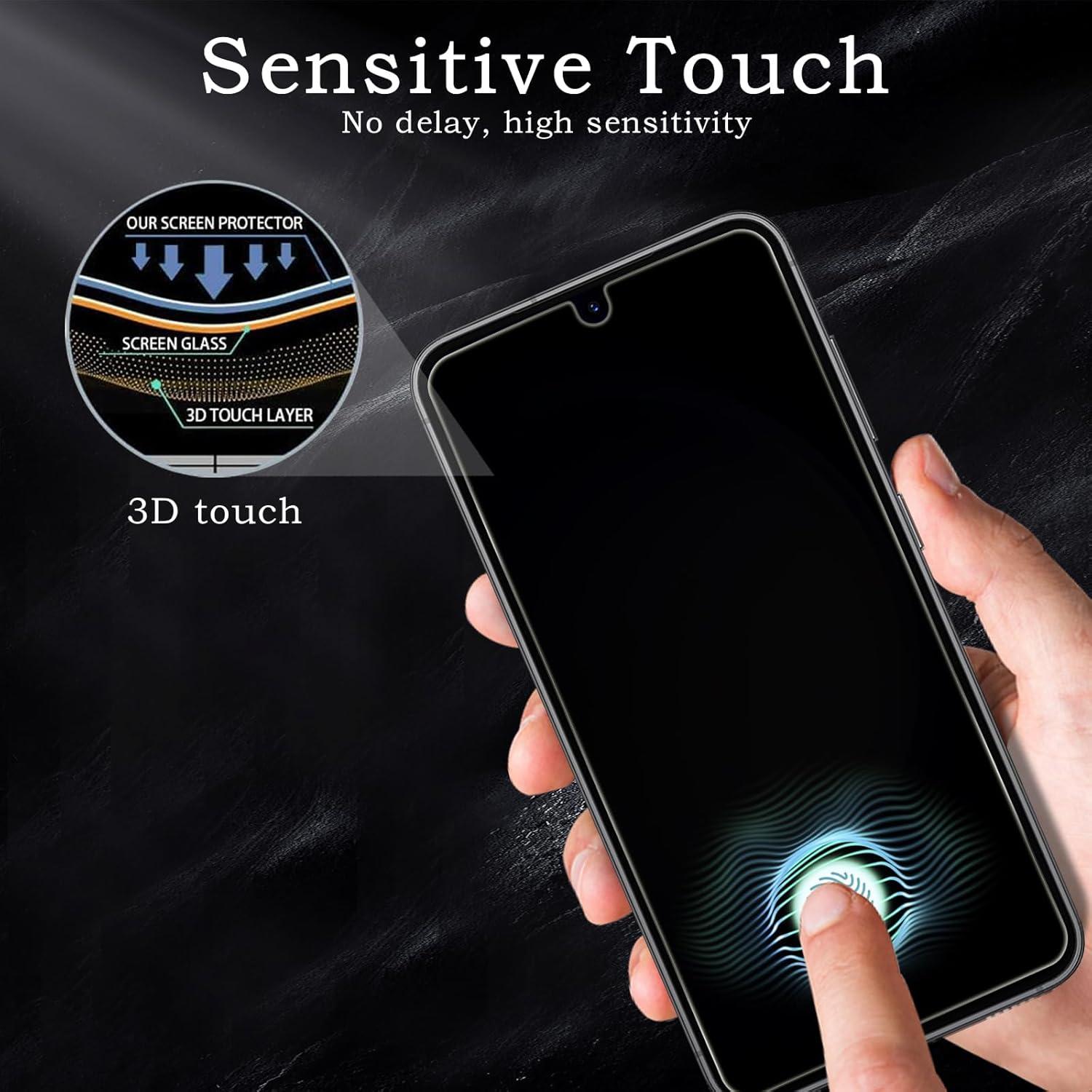 2x Samsung Galaxy S23/S22 Sichtschutzfolie 9H Panzerglas Blickschutz, Anti-Spy, Fingerabdruck-resistent