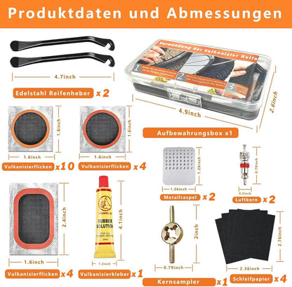 Fahrrad Flickzeug Set Reifenreparatur Selbstklebend