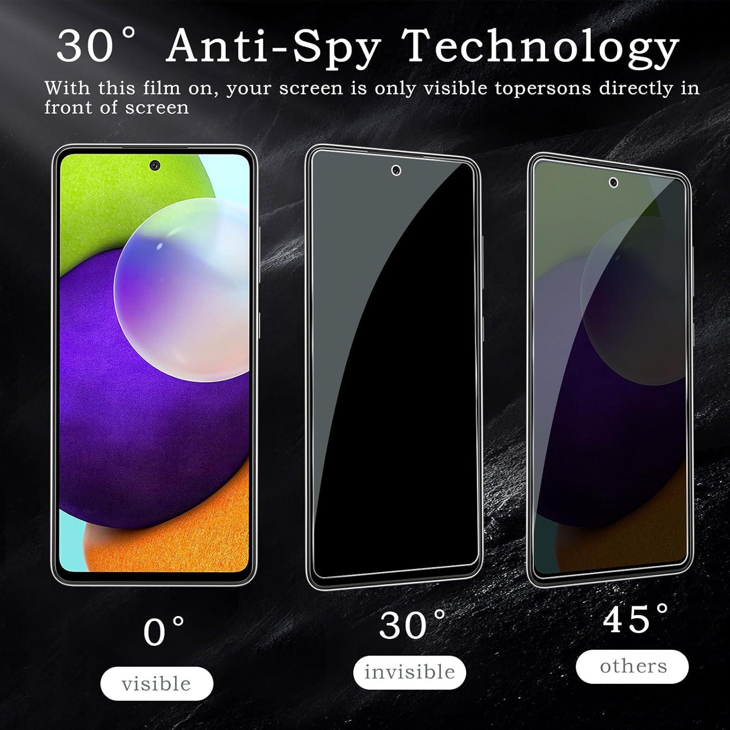 2x Sichtschutz Samsung Galaxy A52/A51/A53 Panzer Glas Folie 9H Anti-Spy HD