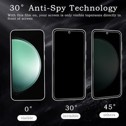 S23 FE Sichtschutz & Kameraschutz 2 Stk. HD Anti-Spy Glasfolie 9H
