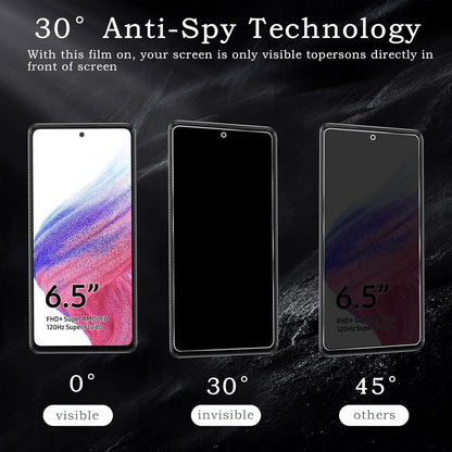2x Samsung Galaxy A53 Sichtschutz & Kameraschutz Anti-Spy Glas Folie 9H