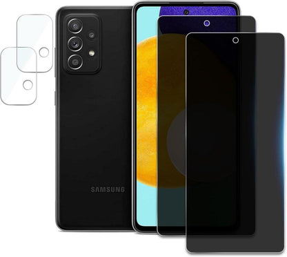 Sichtschutz Samsung Galaxy A52 Kameraschutz 2er Set 9H Anti-Spy Folie