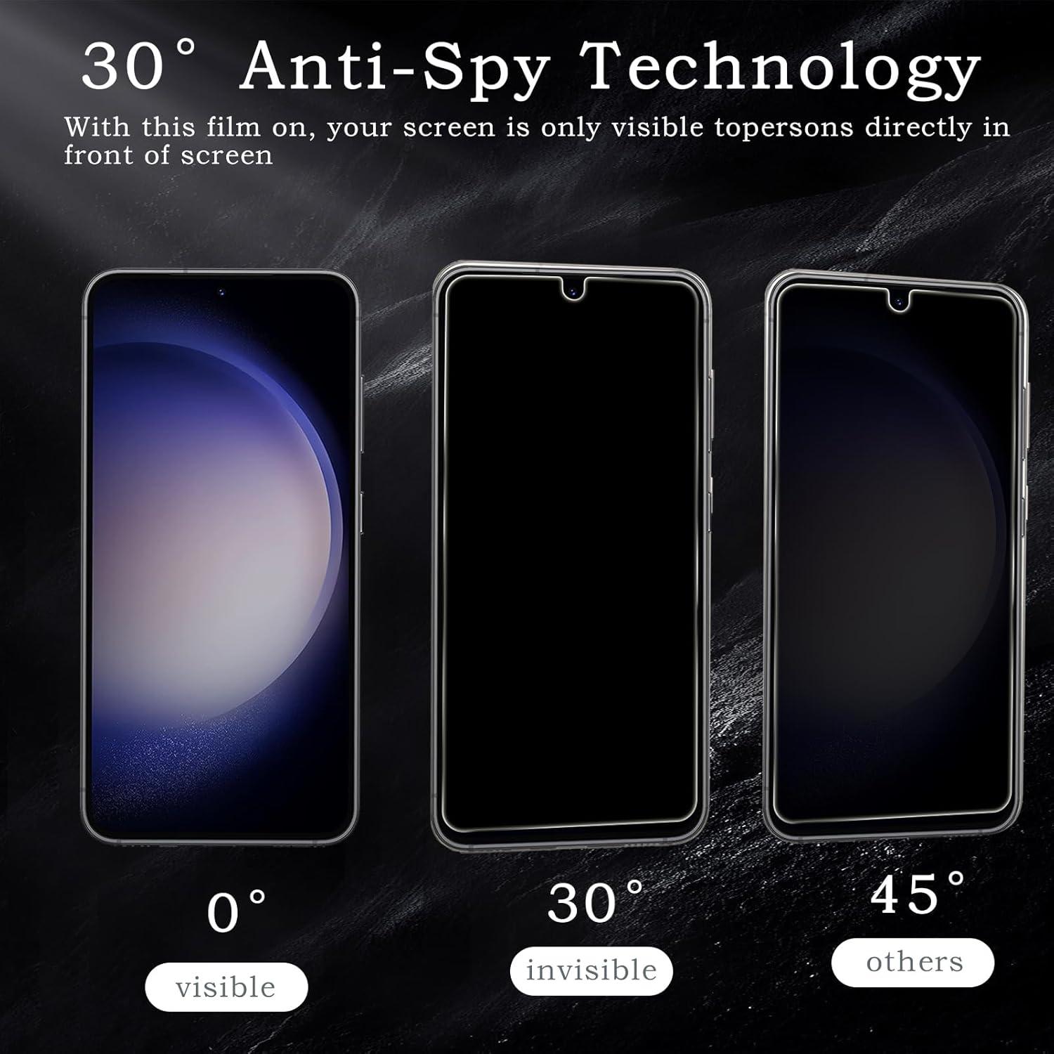 2x Sichtschutz Kameraschutz Samsung Galaxy S23 Glas Folie 9H Härte