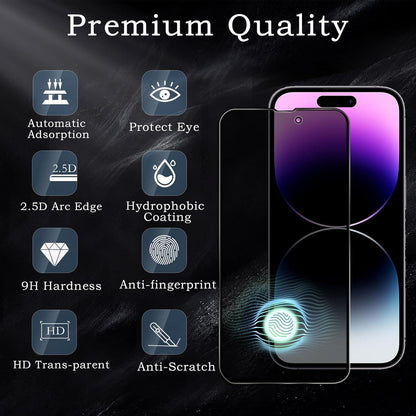 2er Pack iPhone 14 Pro Max Sichtschutz & Kameraschutz Folie