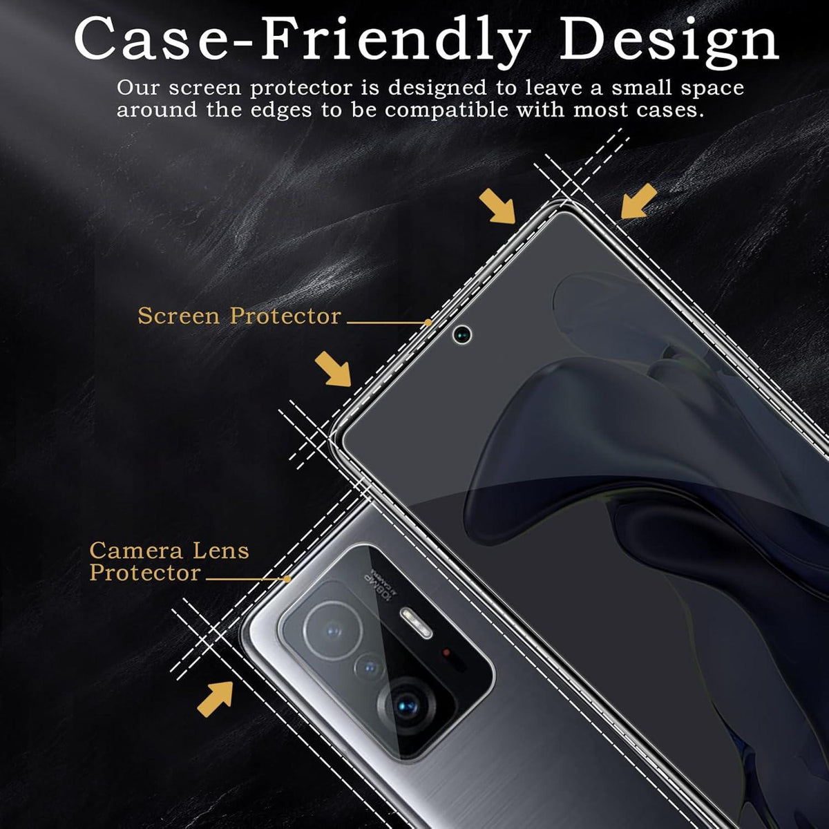 2er Set Sichtschutz und Kameraschutz für Xiaomi 11T/11T Pro, Anti-Spy HD