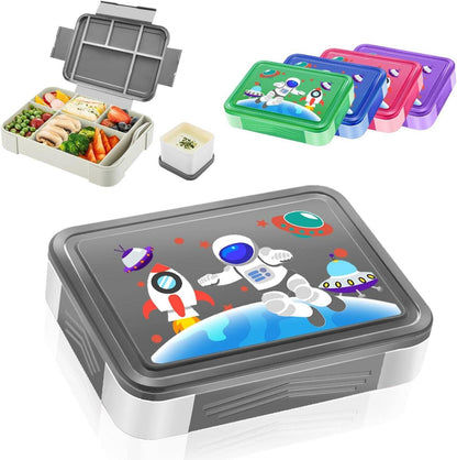 Yskmefun Brotdose Kinder mit Fächern 1330ml Lunchbox BPA Frei