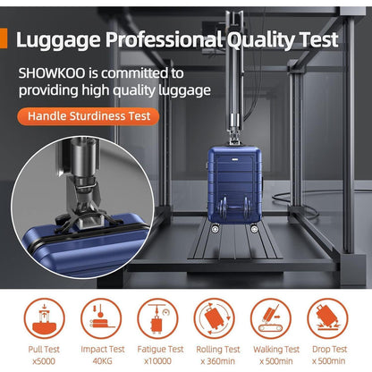 SHOWKOO Koffer Klein Hartschale Leicht ABS+PC TSA-Schloss 4