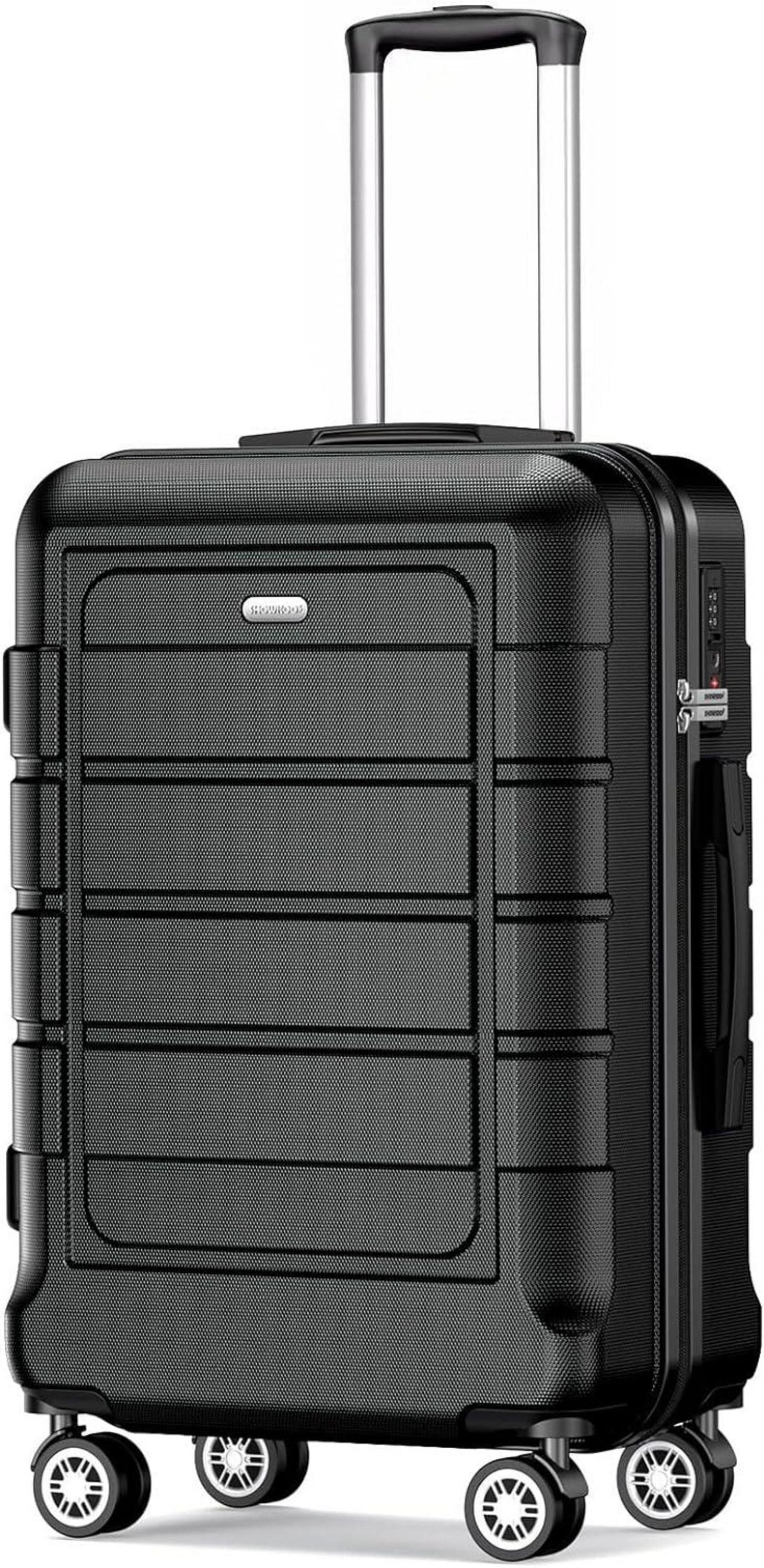 SHOWKOO Koffer Klein Hartschale Leicht Reisekoffer ABS+PC TSA 4 Rollen