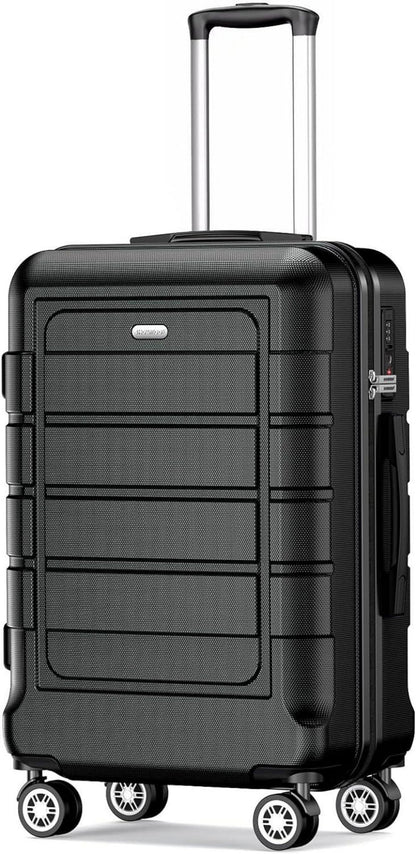 SHOWKOO Koffer Klein Hartschale Leicht Reisekoffer ABS+PC TSA 4 Rollen