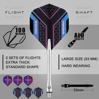 WIN.MAX 90% Tungsten Dartpfeile 3 Stück 16-28g Metallspitze