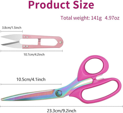 Linkshänder-Stoffschere 23cm Schneiderschere Fadenschneider 2er-Set