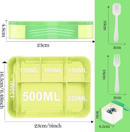 Lunchbox Kinder Bagger Muster Bento Box mit Fächern 1330ml