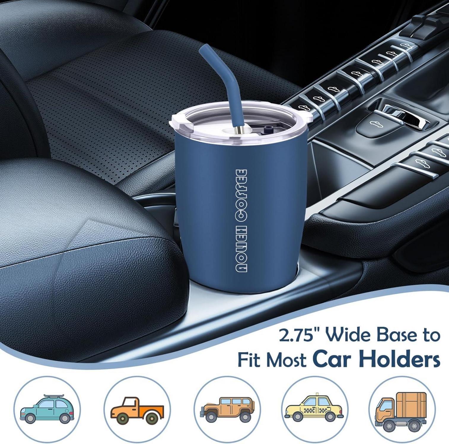 30OZ Thermobecher mit Strohhalm, Kaffeebecher to go, Isolierbecher aus