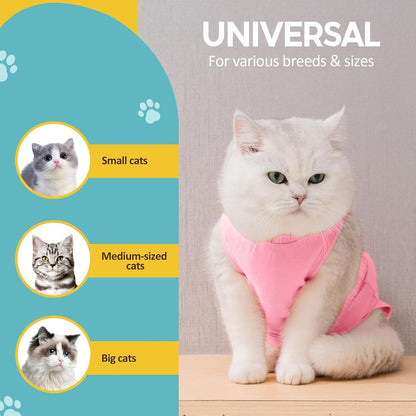 Katzenbody Recovery Anzug Kastration Entwöhnung für Katze S Rose