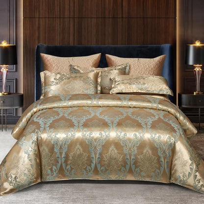 Goldene Satin Bettwäsche 135x200cm - 4tlg. Set