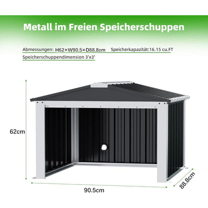Metall Mähroboter Garage mit Satteldach – Schutz & Stauraum