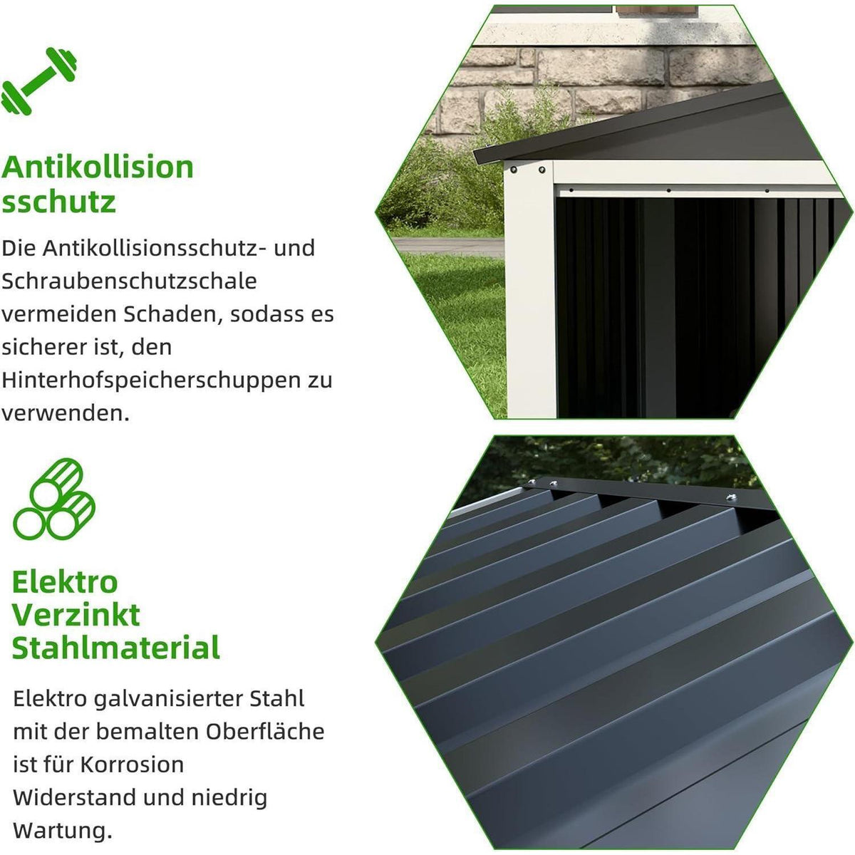 Metall Mähroboter Garage mit Satteldach – Schutz & Stauraum