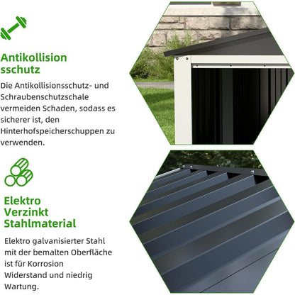 Metall Mähroboter Garage mit Satteldach – Schutz & Stauraum