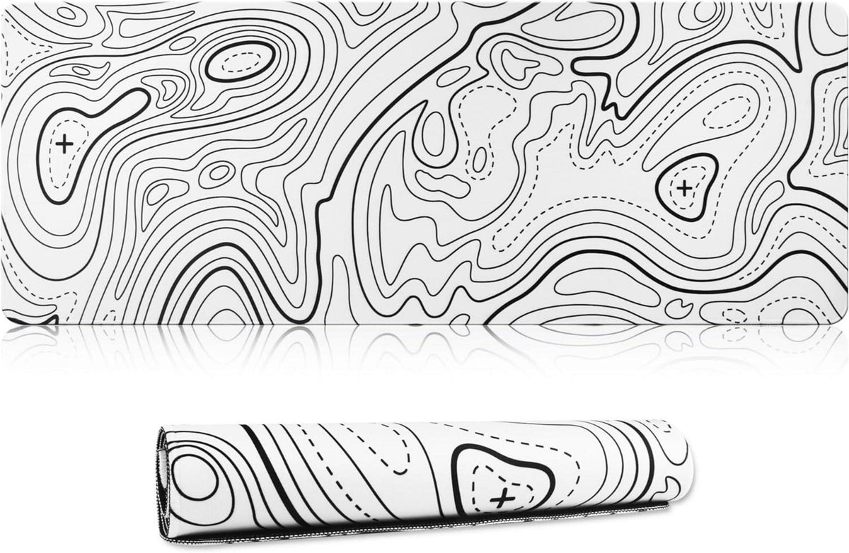 XXL Gaming Mauspad 600x300x3mm Weiß Anti Rutsch Gummi Mousepad