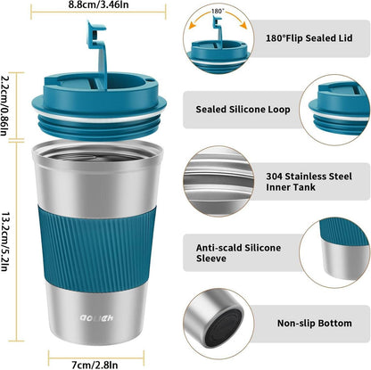 Aolieh Thermobecher Edelstahl Kaffeebecher 380ML