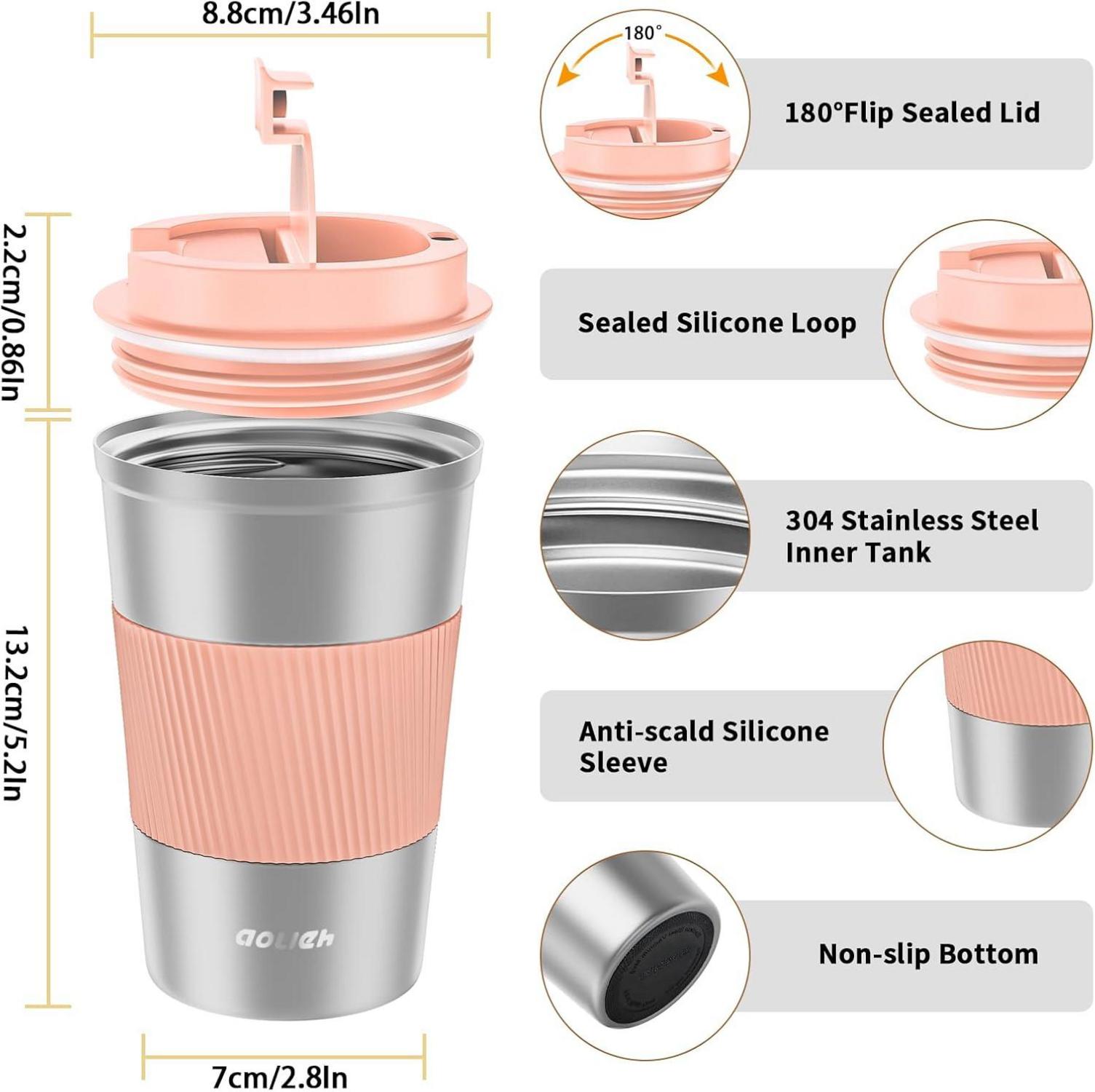 Aolieh Thermobecher Edelstahl Kaffeebecher Isolierbecher
